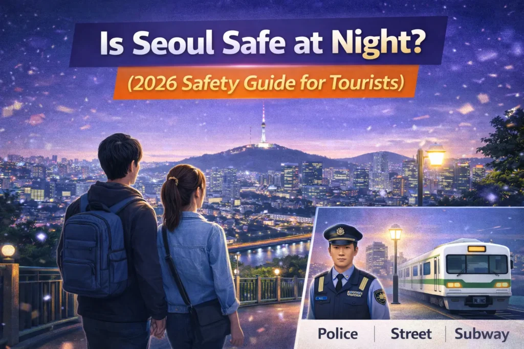 Seoul city skyline at night safety guide for tourists 2026